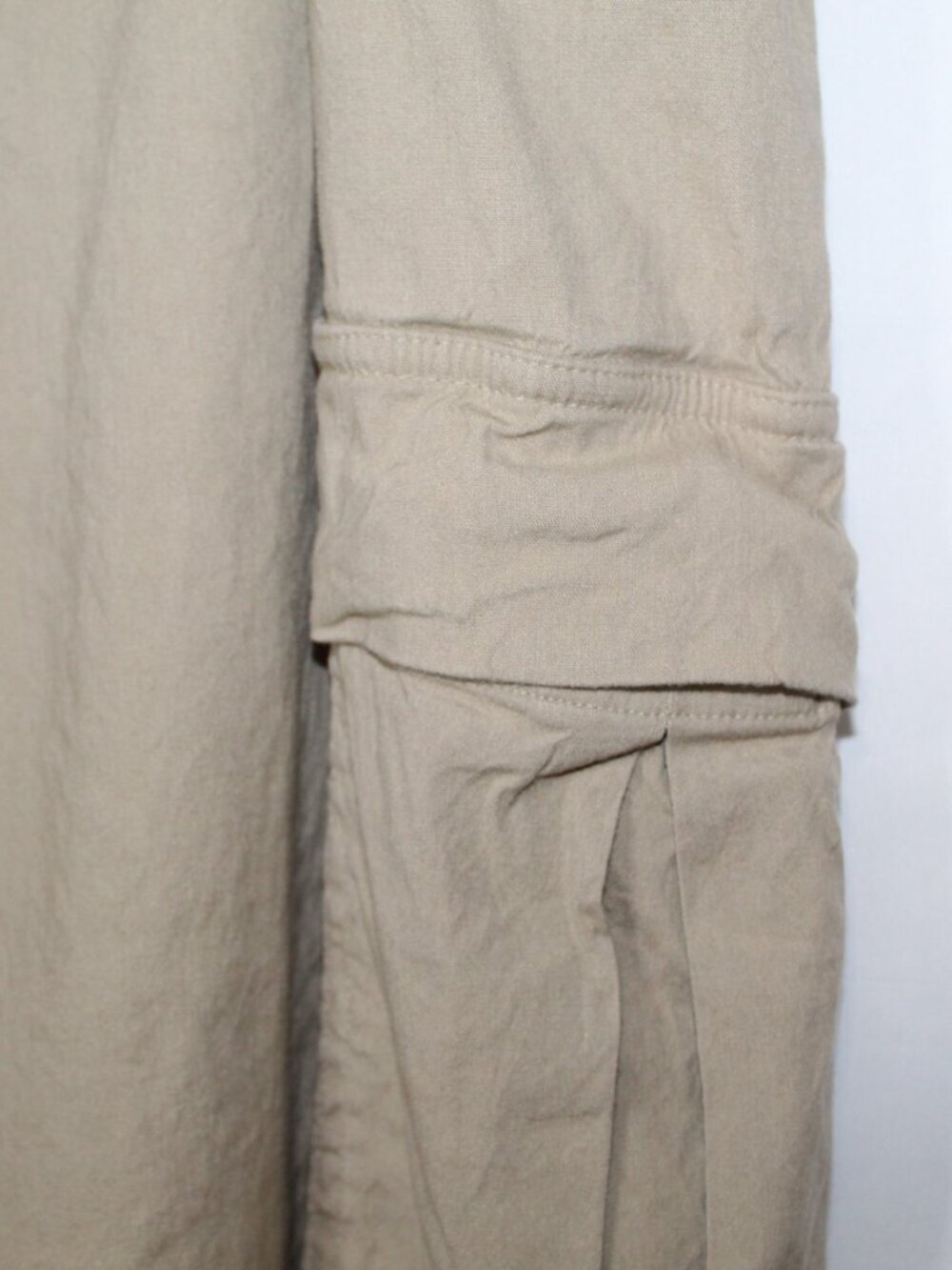Athleta women's pants size XS tan linen cargo pants mid rise straight leg - Picture 8 of 14
